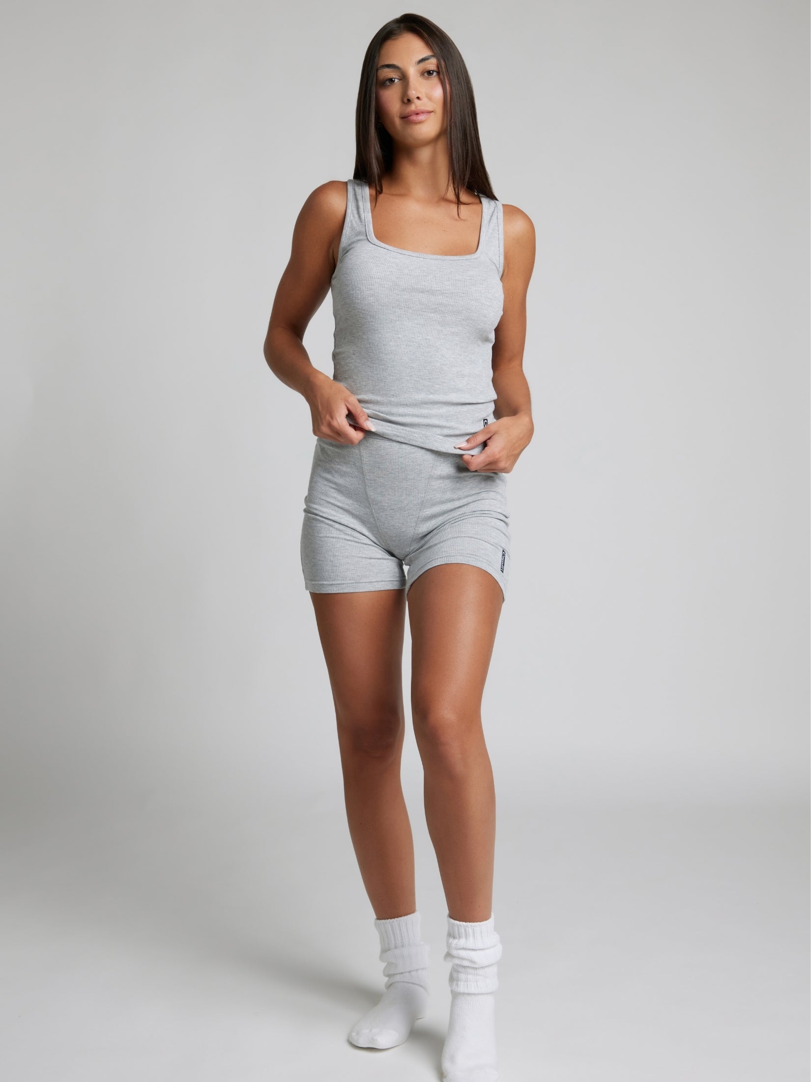 Rib Contour Waist Length Tank